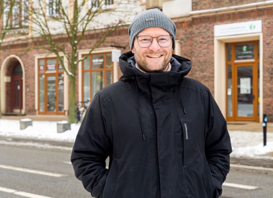 Torsten Kolodzeike in der Langen Straße.