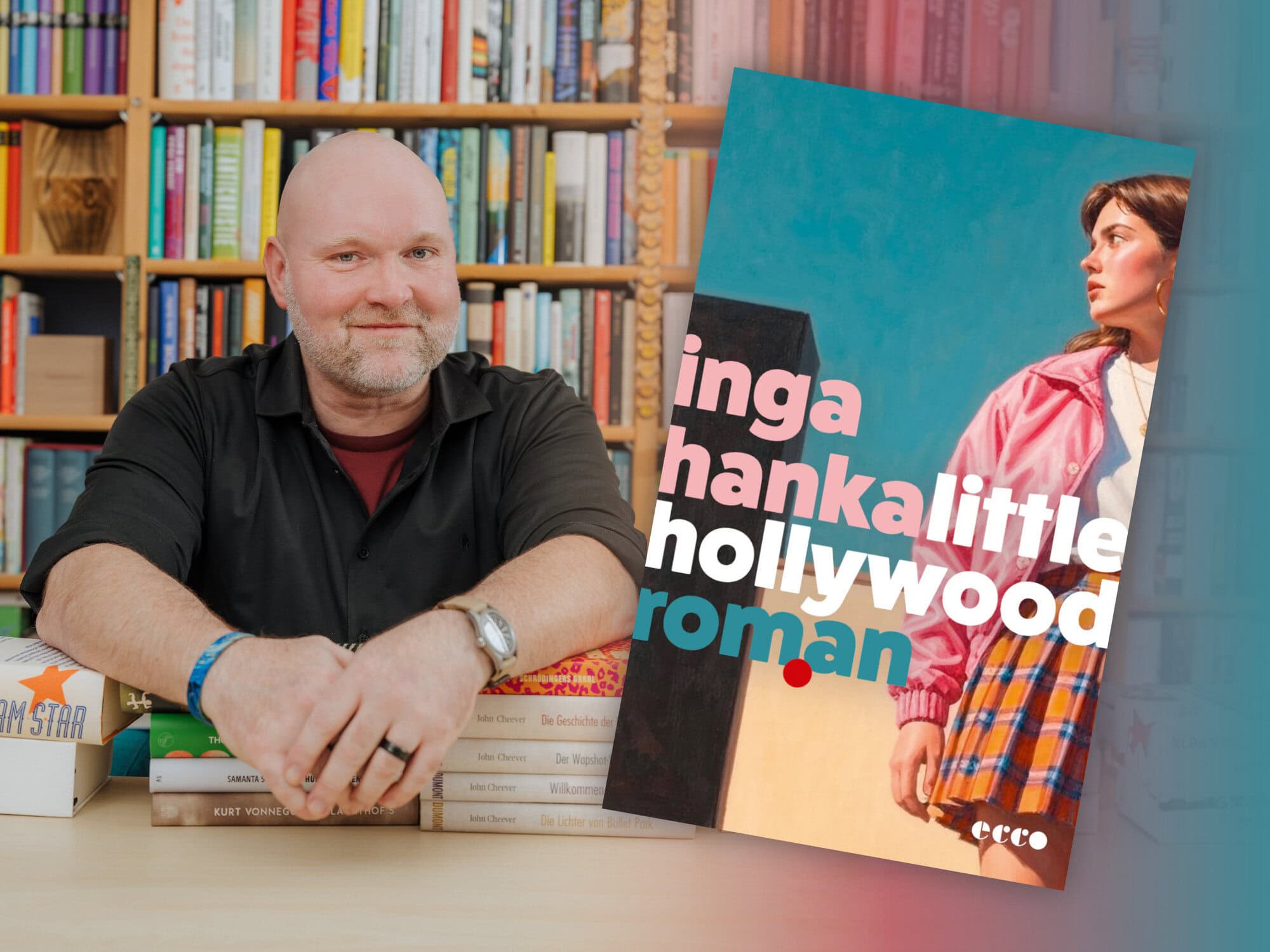 Bookster Stefan Härtel mit seinem Buchtipp "Little Hollywood" von Inga Hanka