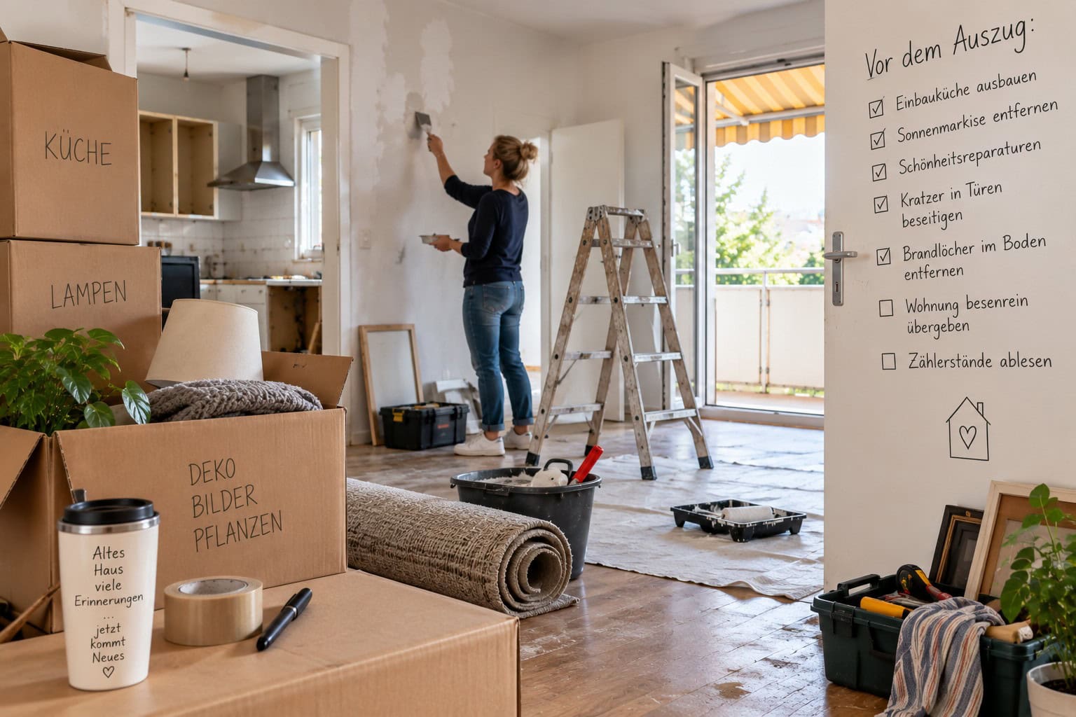Die ersten Umzugskisten sind gepackt, die Vorfreude auf das neue Zuhause ist groß. Was beim Auszug aus den alten vier Wänden zu bedenken ist, steht im Mieterlexikon der WIRO.